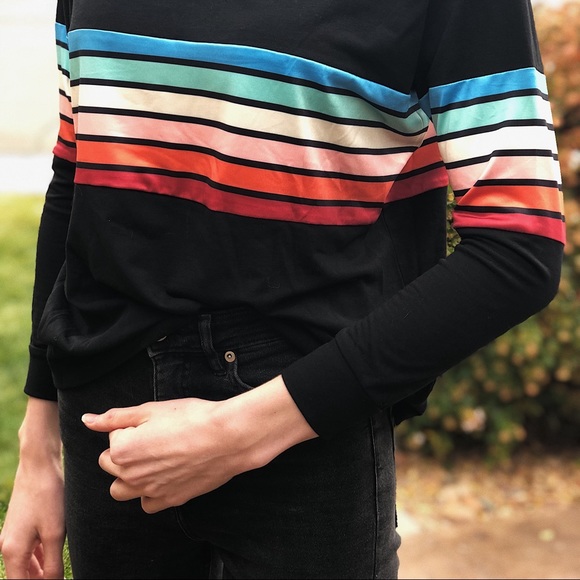 Brandy Melville Tops - Rainbow Crew Neck Sweater